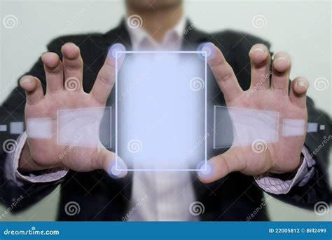 hand touch stock photo image  generation desktop