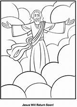 Coloring Jesus Pages Returns sketch template