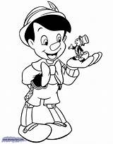 Pinocchio Coloring Pages Jiminy Disneyclips sketch template