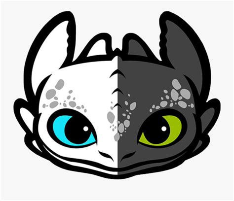 toothless freetoedit light fury face template  transparent