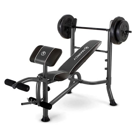 marcy standard bench  lb weight set quality strength