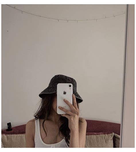 Bucket Hat 🤠🤠 Mirror Shot Aesthetic Girl Faceless