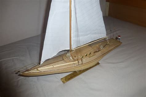 yacht model  brass wood ash catawiki