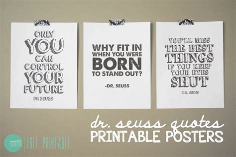 printable dr seuss quote posters minted strawberry