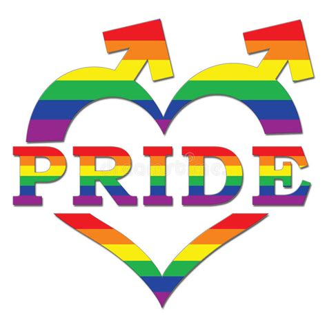 Gay Pride In Heart Shape And Arrows Stock Illustration
