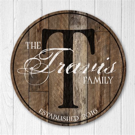 personalized wooden family  sign