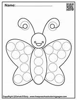 Coloring Pages Dot Marker Spring Do Preschool Printable Kids Butterfly Printables Markers Activity Easter Pdf Set Activities Book Flower Egg sketch template