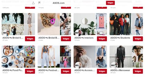 asos toont de kledinglijn mooi gestructureerd en hoopt klanten naar de winkels te lokken https