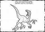 Raptor Coloring Pages Velociraptor Printable Print Park Getcolorings Color Getdrawings Colorings sketch template