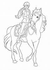 Barbie Coloring Pages Horse Princess Rides Coloriage Pony Tale Her Ausmalbilder Sisters Kids Dessin Un Disney Dinokids Cheval Horses Colouring sketch template