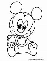 Coloring Baby Micky sketch template