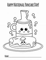 Pancake Coloring National Pages Pancakes Colouring Kids Shop Tuesday Color sketch template