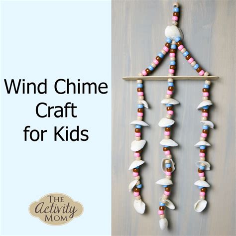 seashell wind chime craft  kids  activity mom