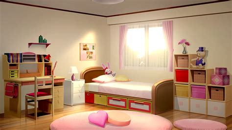 anime landscape anime girl sweet bedroom background