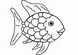 Fish Rainbow Coloring Template Printable Pages sketch template