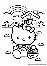 Coloring Hello Kitty Print Pages Kids Sheets Printable sketch template