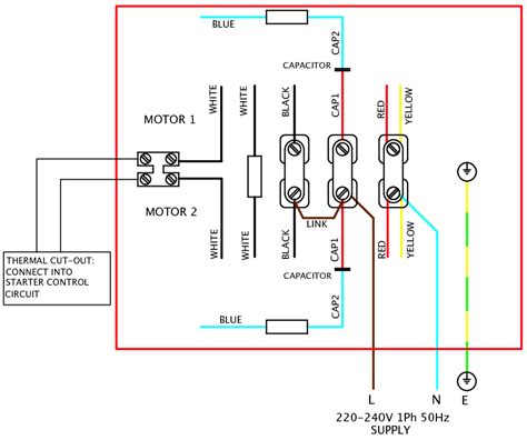 electric motor wiring diagram single phase