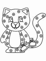 Coloring Cute Cheetah Knickers Netart sketch template