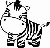 Animal Color Clipart Clipartmag Zebra Baby sketch template