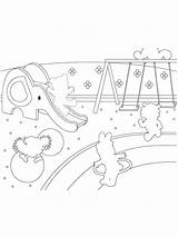 Playground Coloring Pages Printable Kids sketch template