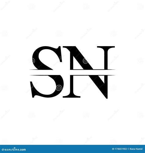 initial letter sn logo design vector template sn letter logo design stock vector illustration