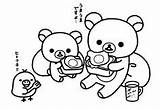 Rilakkuma Coloring Pages Printable Books Color sketch template