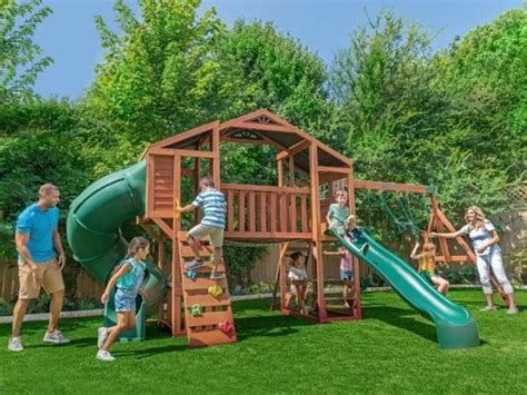 kidkraft boulder bluff    wooden swing set  sale  limerick