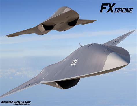 fx drone  behance drone design fighter stealth aircraft
