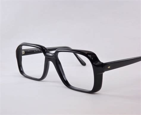 black eyeglasses mens retro frame big square glasses black glasses