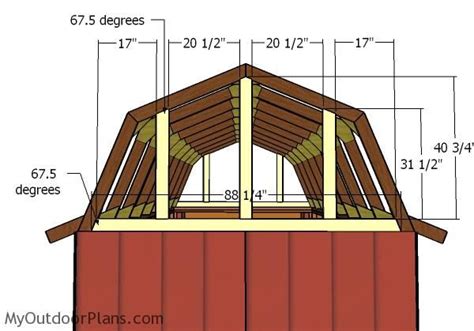 gambrel roof plans myoutdoorplans