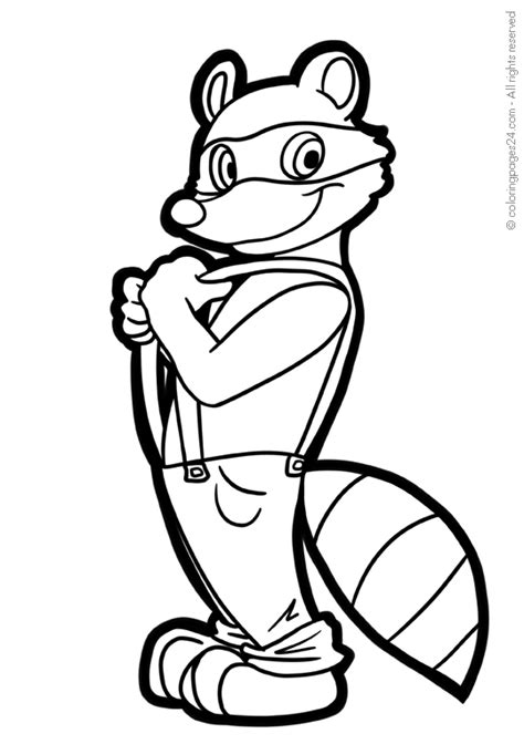 raccoon coloring pages books    printable