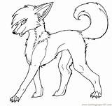 Coloring Pages Wolf Anime Printable sketch template