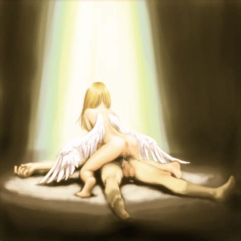 rule 34 after sex afterglow angel angel wings anus ass barefoot blonde hair censored cowgirl