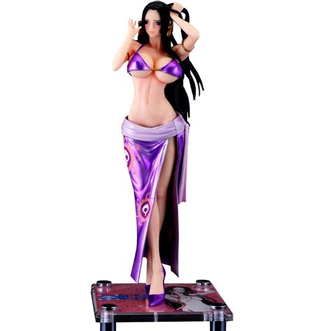 sex nude figure dollls one piece boa hancock sexy girls resin action figure purple 35cm