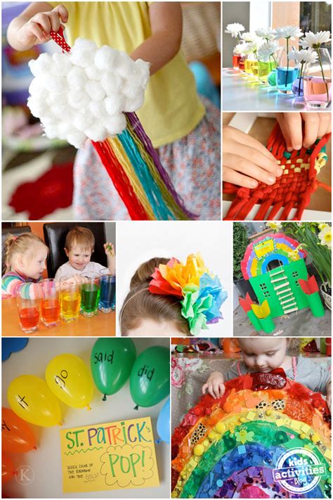rainbow crafts activities  brighten   day
