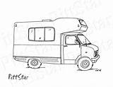 Coloring Motorhome Pages Line Camper Rv Printable Class Drawing Trailer Camping Etsy Instant Trailers Choose Board Sold Colouring sketch template