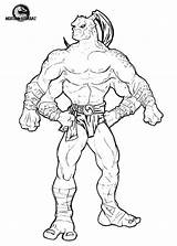 Mortal Kombat Coloring Goro Kitana sketch template