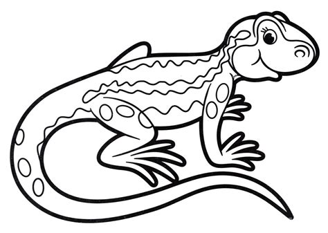cartoon lizard coloring pages
