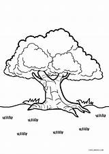 Tree Coloring Kids Pages Printable Drawing Cool2bkids Nature sketch template