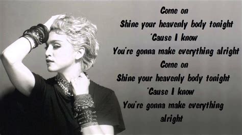Madonna Lucky Star Karaoke Instrumental With Lyrics On