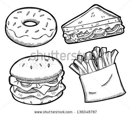 set  unhealthy food  mhatzapa  shutterstock cute drawings