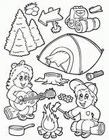 Coloring Camping Pages Smores Kids Library Clipart Smore sketch template