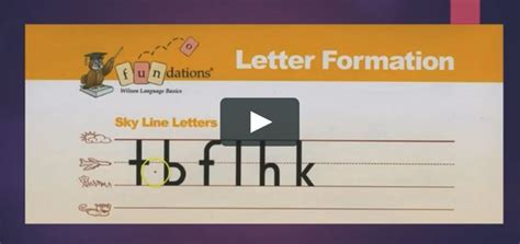 fundations letter formation skyline letters inspiring video