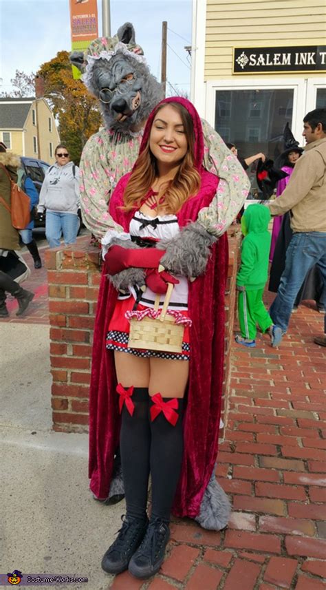 little red riding hood and big bad wolf grandma couple costume