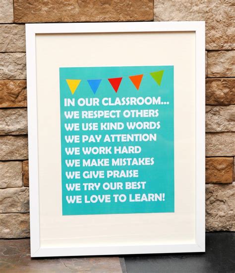 classroom rules printable happy  lucky classroom rules