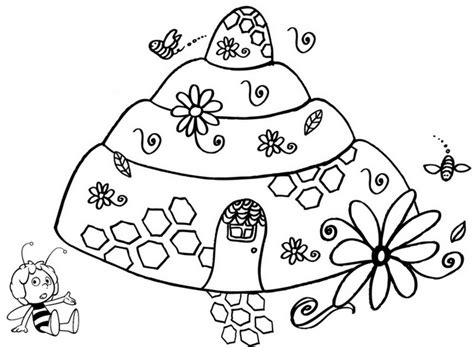 fun  cute beehive coloring pages coloring pages