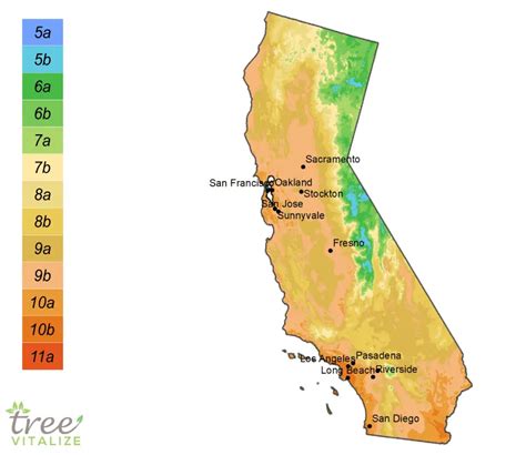 planting zones california hardiness gardening climate zone
