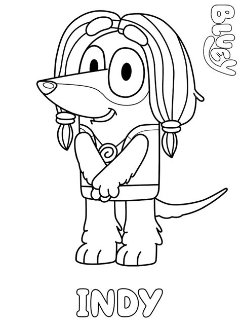 chloe  bluey coloring page  printable coloring pages  kids