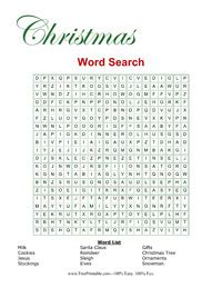 christmas holiday word search