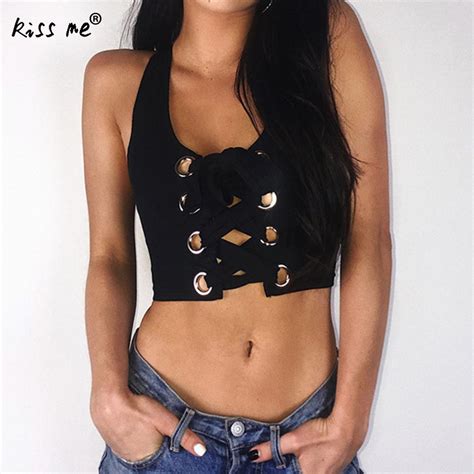 sexy crop top 2018 summer wrapped chest off shoulder women sleeveless t